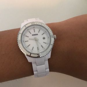 White link Fossil watch